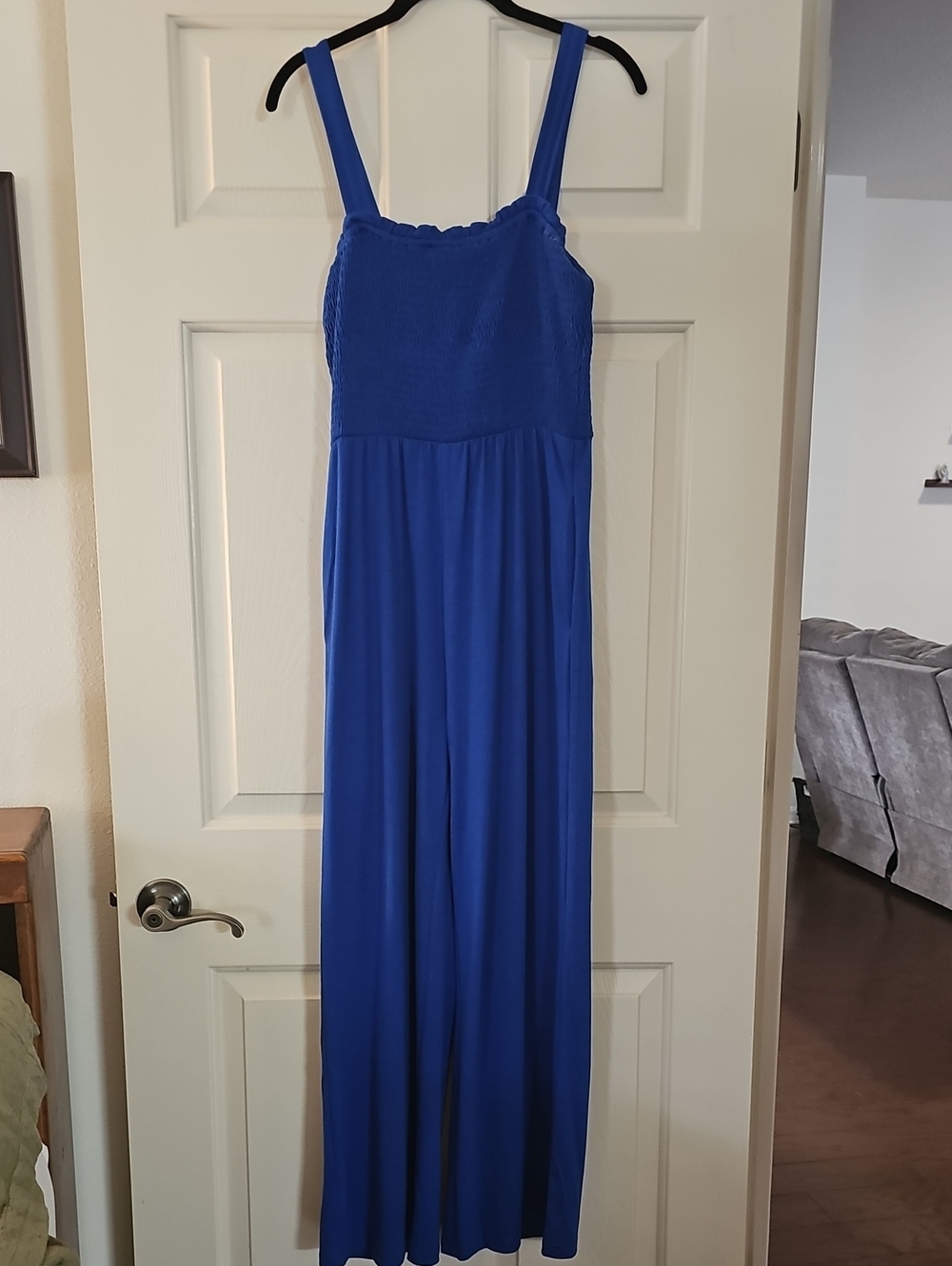 Women's Royal Blue Wide-Leg Jumpsuit